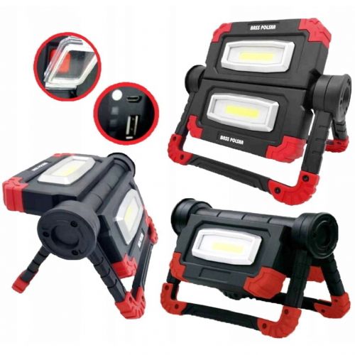 Portable Rechargeable Construction Double Spotlight LED COB 40W 7000mAh USB