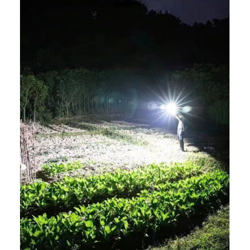 Portable COB LED Solar Rechargeable Spotlight USB Powerbank