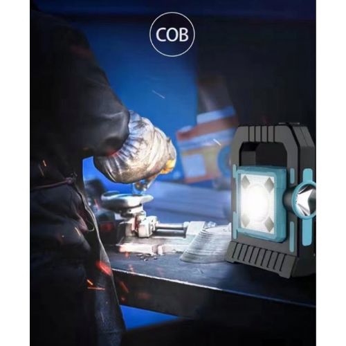Portable COB LED Solar Rechargeable Spotlight USB Powerbank