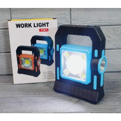 Portable COB LED Solar Rechargeable Spotlight USB Powerbank
