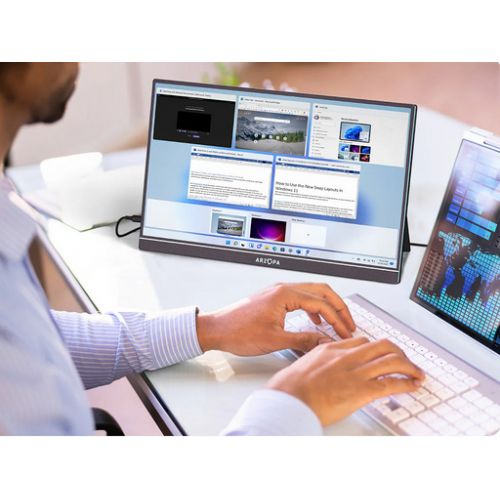 Portable monitor 17.3'' (44 cm) FullHD IPS 60Hz, mHDMI, USB-C, speakers, ARZOPA A1M