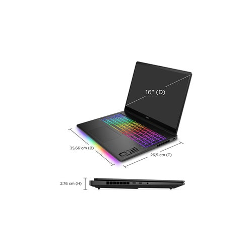 Prenosnik HP 16 MAX 16-ah0170ng Intel® Core™ Ultra 7 255HX, NVIDIA GeForce RTX 5080, 64 GB DDR5, 2 TB (2 TB SSD),DE, Windows 11 Home, črna