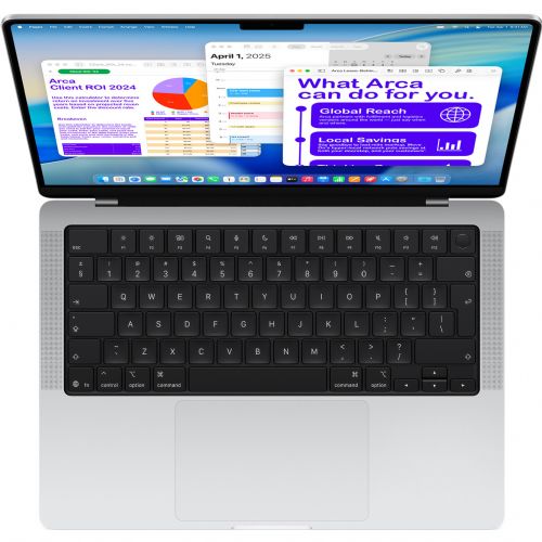 Prenosnik Apple MacBook Pro 14" (2025, M5, 16 GB RAM, 1 TB SSD,3024 x 1924, Mini LED, 1000 cd/m2, DE, srebrna