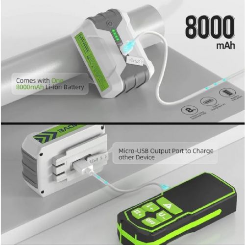 Huepar ZK04CG laser level 16-line, green beam, 4x360°, 8000mAh battery, remote control