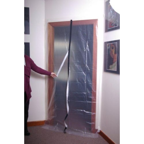 Dust-proof ZIP door cover 120x220 cm with reusable zipper 184511226