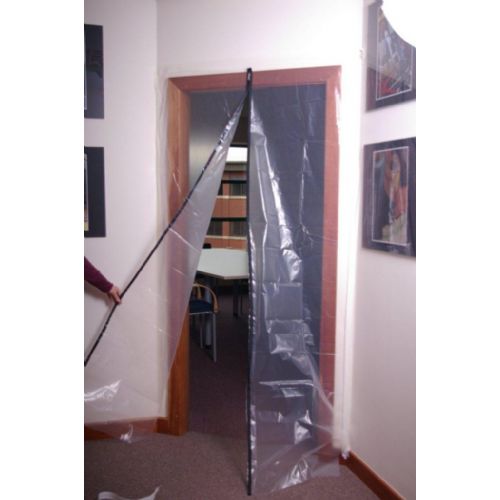Dust-proof ZIP door cover 120x220 cm with reusable zipper 184511226