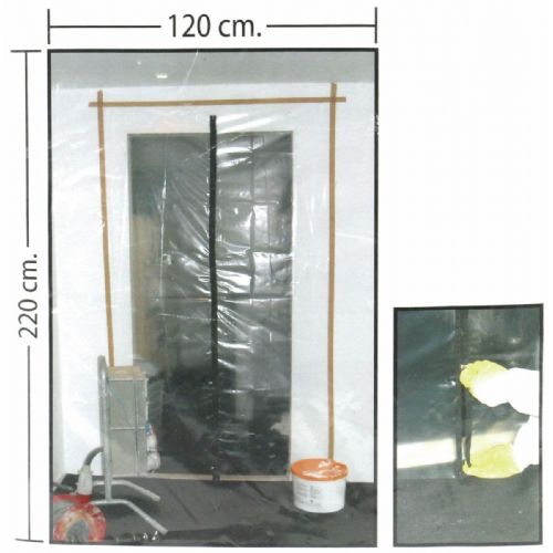Dust-proof ZIP door cover 120x220 cm with reusable zipper 184511226