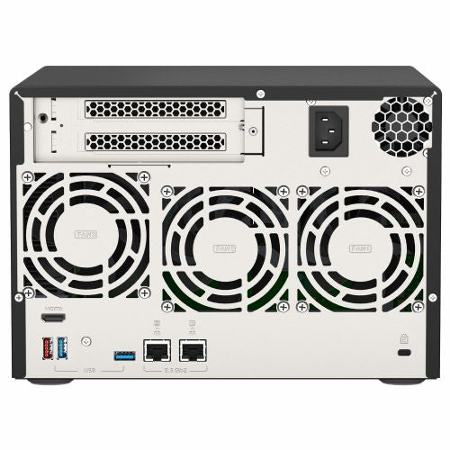NAS sistem Qnap TVS-675-8G 6 rež, 8-jedrni 2,5 GHz procesor, 8 GB DDR4, 2x 2,5 GbE LAN, PCIe razširitev, M.2/SATA SSD podpora