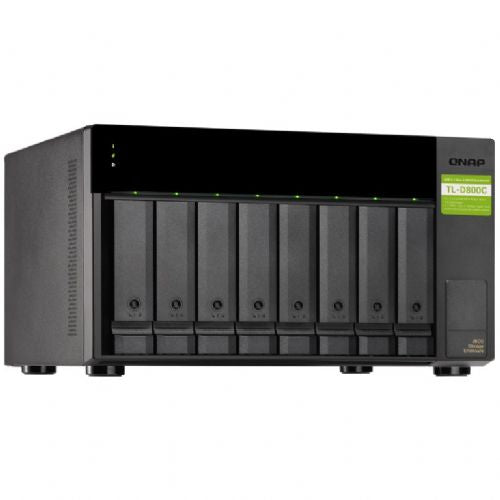 NAS sistem Qnap TL-D800C, 8 rež, USB-C 3.2 Gen2, SATA 6 Gbit/s, vroča zamenjava, UASP podpora