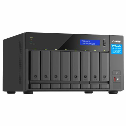 NAS sistem Qnap TVS-H874T-I7-32G Intel Core i7-12700, 8 ležišč, 32GB RAM, Thunderbolt 4, ZFS podpora