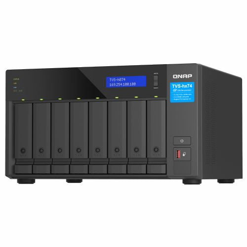 NAS sistem Qnap TVS-H874T-I7-32G Intel Core i7-12700, 8 ležišč, 32GB RAM, Thunderbolt 4, ZFS podpora