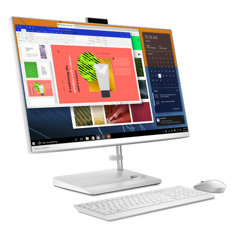 Računalnik AiO Lenovo IdeaCentre 27 R5-7430U/16GB/SSD 512GB NVMe/68,58 cm ( 27") FHD/UMA/Win11Home, bela (F0FY00PTSC)
