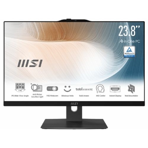 Računalnik MSI Modern AM242TP 1M-2021XEU Core 5 / 16GB / 512GB SSD / 23.8" FHD / Touch / NoOS / črn - nastavljiv po višini