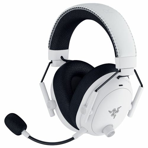 Slušalke Razer Blackshark V3 Pro brezžične/bela, THX Spatial Audio, odpravljanje hrupa, 70 ur baterije, snemljiv mikrofon