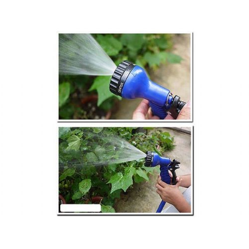 Extendable garden hose 45m for watering 7 functions blue
