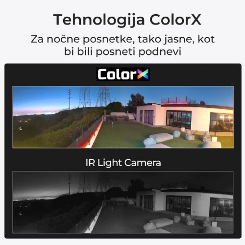 Reolink IP Kamera Argus serija B740X 4K, 180° dvojna leča, Barvni nočni vid ColorX, Baterijska. BWB4K01W