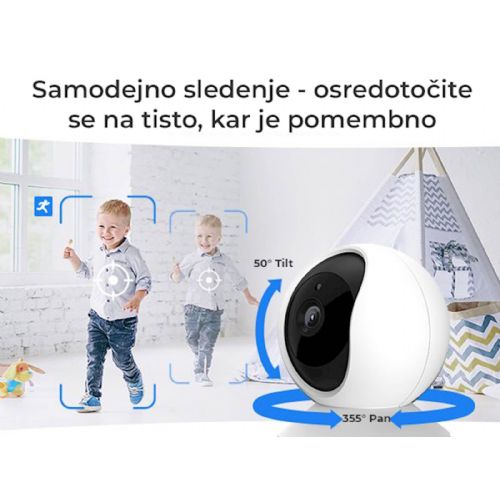 Reolink IP Kamera E serija E330 Wi-fi, Notranja, 5MP, Auto sledenje,Bela WCEP5MP04PTW