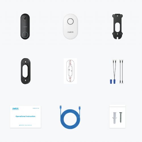 Reolink Smart 2K+ Wired Video Doorbell PoE D340P VDB2K01WD