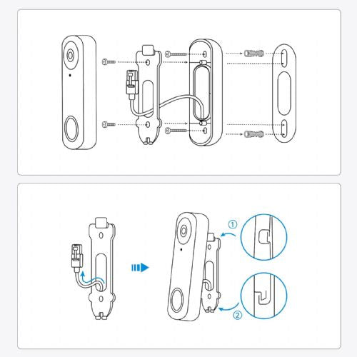 Reolink Smart 2K+ Wired Video Doorbell PoE D340P VDB2K01WD