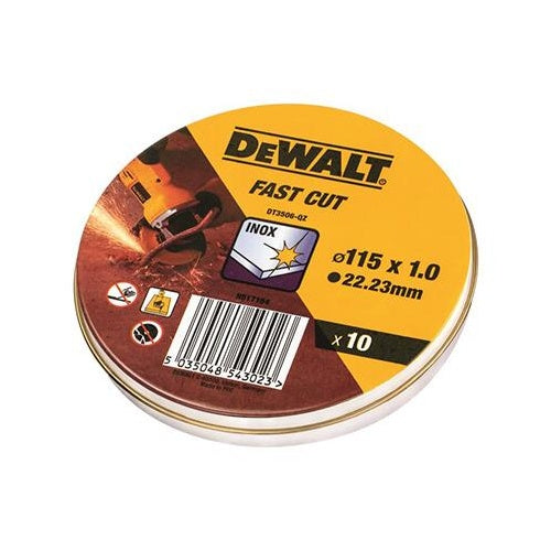 DeWalt DT42340TZ cutting disc stainless steel, Ø 125 mm, 1.2 mm, 10 pieces, bore 22.23 mm
