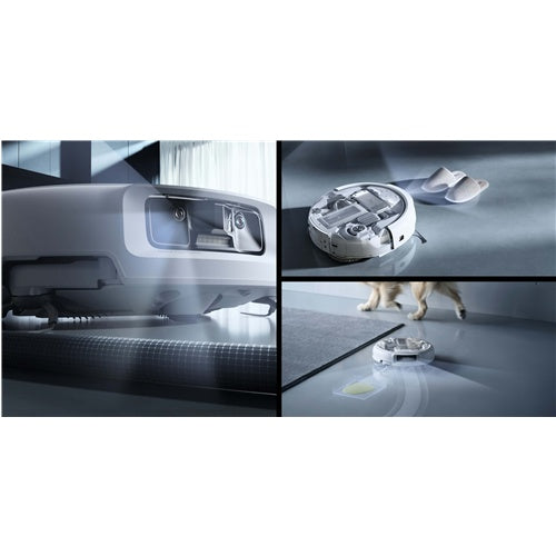 Robotski sesalnik DJI ROMO P bela/prozorna, mokro in kemično čiščenje, 25.000 Pa, 180 min delovanja, samodejno polnjenje, LiDAR senzor