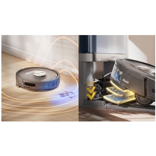 Robotski sesalnik Shark PowerDetect NeverTouch 2 v 1, mokro in suho čiščenje, LiDAR senzor, 110 min delovanja, za vse vrste tal, brez vrečke