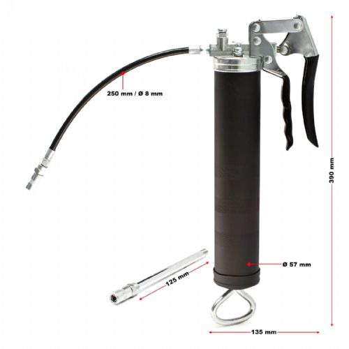 Manual grease gun 500ml - movable