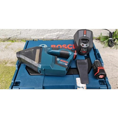 Ročni baterijski sesalnik Bosch GAS 12V, v L-BOXX, 2 x 3 Ah, moder