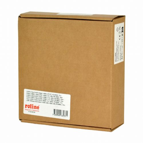 Roline cable USB 3.2 2x2 C-C AOC PD 60W 10m black