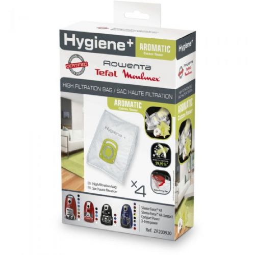 Rowenta ZR200940 Aromatic Cotton vacuum cleaner bags, 4 pieces