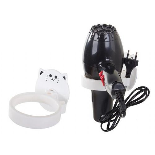 Self-adhesive wall holder for hair dryer