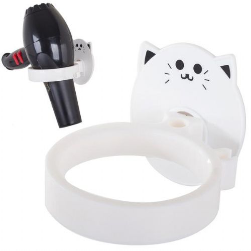 Self-adhesive wall holder for hair dryer