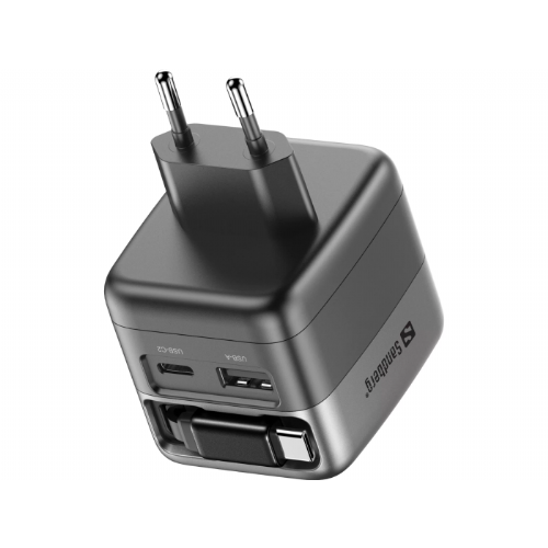 Sandberg travel power supply PD65W display + built-in cable 60cm