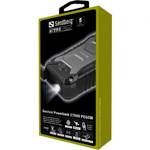 Sandberg Survivor Powerbank 27000 mAh PD65W portable battery