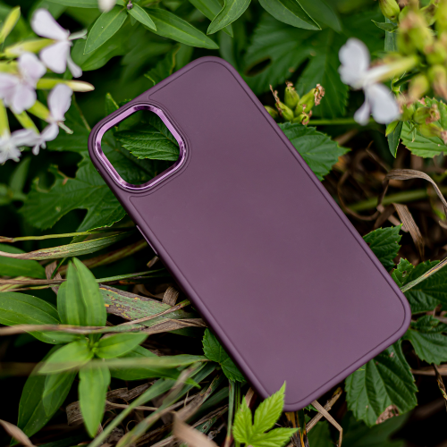 Satin silicone case for iPhone 13 6.1 - purple