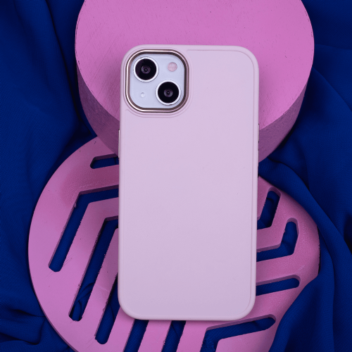 Satin silicone case for iPhone 13 Pro - pink