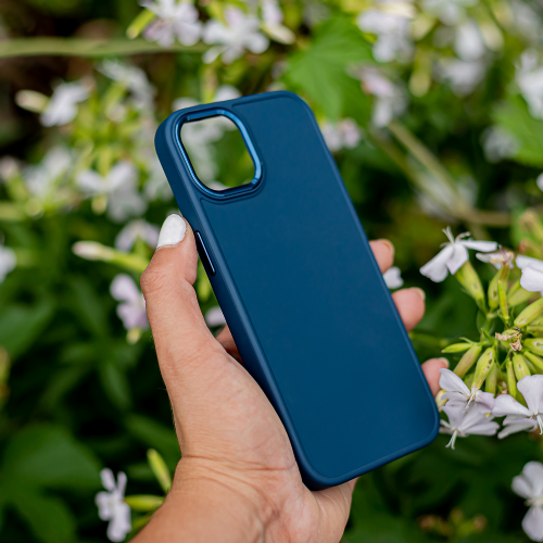Satin silicone case for Samsung Galaxy S23 Plus 5G - blue