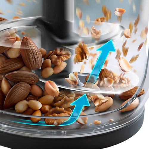 Philips HR1501/00 3000 Series Chopper, 450 W, 1 l bowl, 4 stainless steel blades, 2 speeds, PowerChop, black