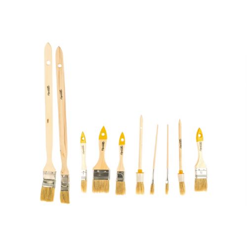 Set of 10 hobby paint brushes