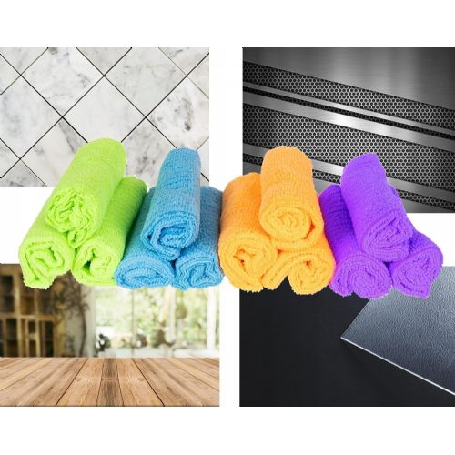 Set of 12 microfiber cloths 30x30cm
