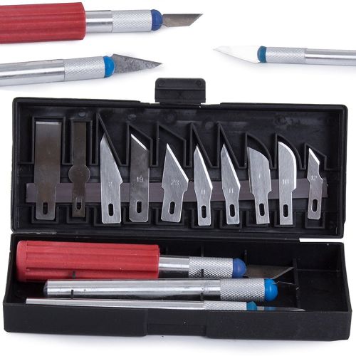 Set of 12 scalpel modeling knives + box