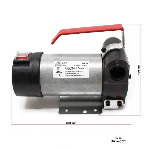 Set 150W self-priming pump for heating oil and diesel + handle and hoses