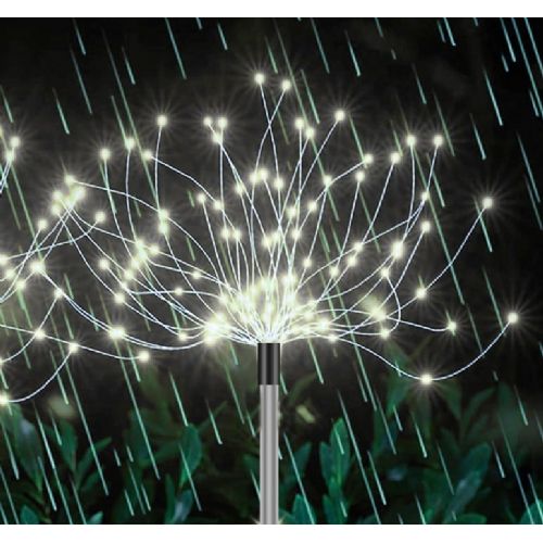 Set of 2 Gardlov Fontana solar LED decorative lights, cool white light, 89 cm, IP65
