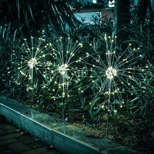 Set of 2 Gardlov Fontana solar LED decorative lights, cool white light, 89 cm, IP65