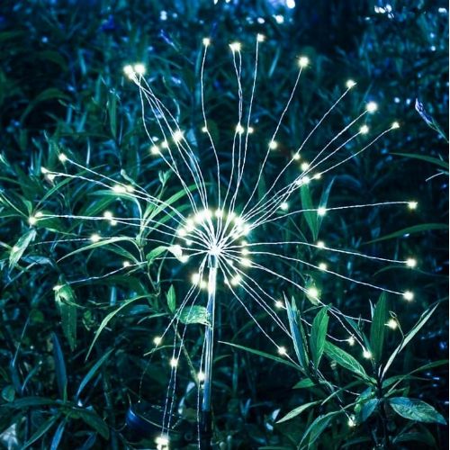 Set of 2 Gardlov Fontana solar LED decorative lights, cool white light, 89 cm, IP65