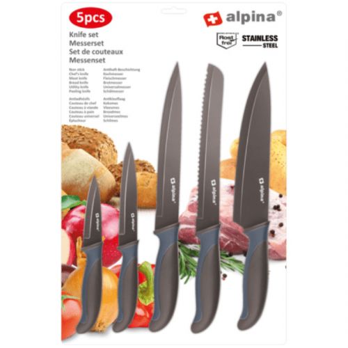 5-piece stainless steel kitchen knife set