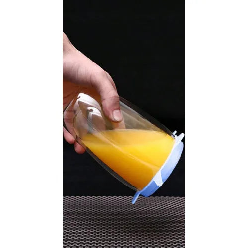 Set of 6 flexible silicone lids
