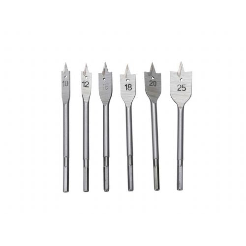 Set of 6 flat milling bits for wood