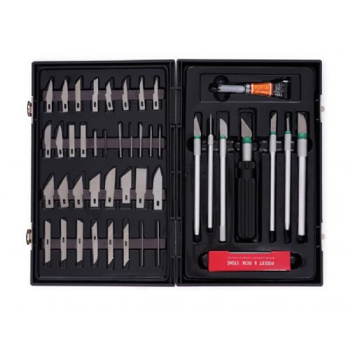 Set of scalpel modeling knives 56 pieces