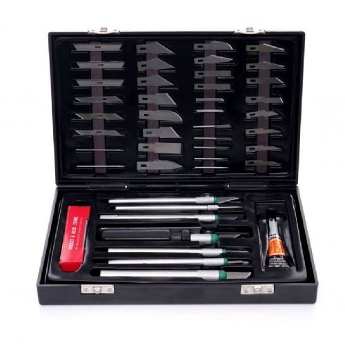 Set of scalpel modeling knives 56 pieces